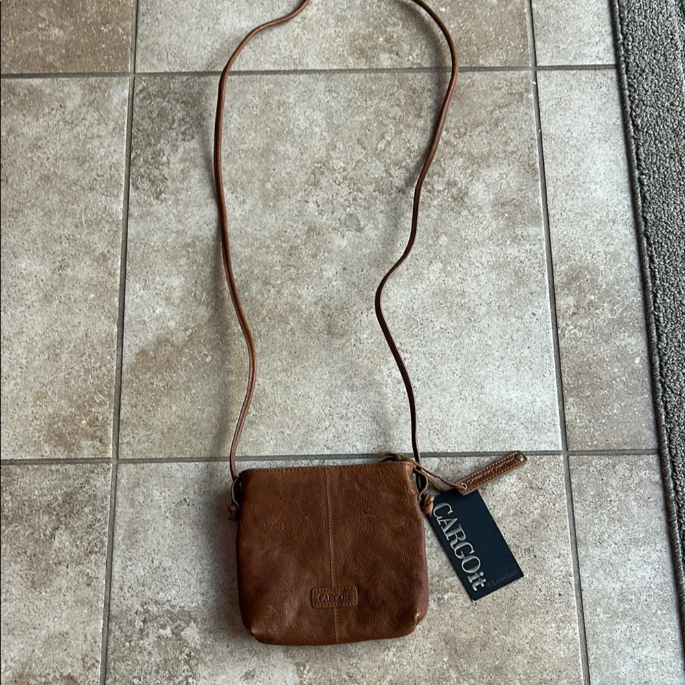Caribou Brown Leather Crossbody Bag